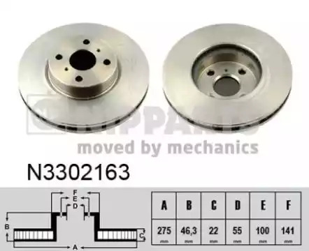 Тормозной диск NIPPARTS N3302163