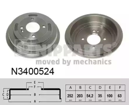 Тормозный барабан NIPPARTS N3400524