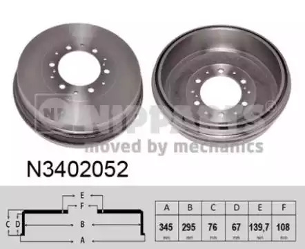 Тормозный барабан NIPPARTS N3402052