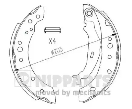 Комлект тормозных накладок NIPPARTS N3505043