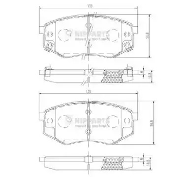 Комплект тормозных колодок NIPPARTS N3600545