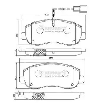 Комплект тормозных колодок NIPPARTS N3601105