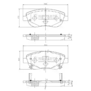 Комплект тормозных колодок NIPPARTS N3602135