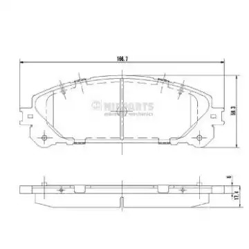 Комплект тормозных колодок NIPPARTS N3602139