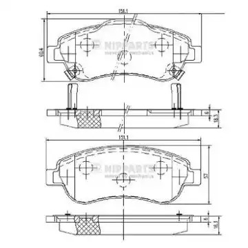 Комплект тормозных колодок NIPPARTS N3604066