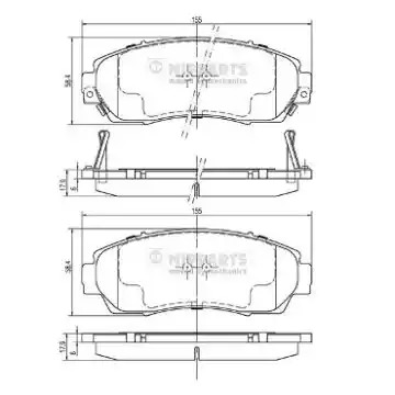 Комплект тормозных колодок NIPPARTS N3604073