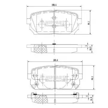 Комплект тормозных колодок NIPPARTS N3610309