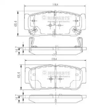 Комплект тормозных колодок NIPPARTS N3610402