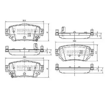 Комплект тормозных колодок NIPPARTS N3611060