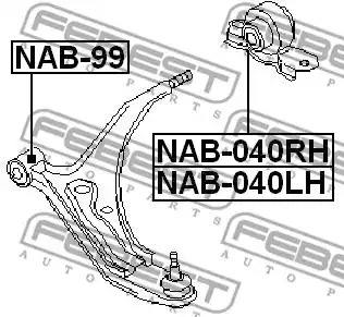 Подвеска FEBEST NAB-040LH