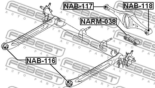 Подвеска FEBEST NAB-116