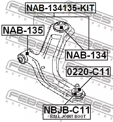 Подвеска FEBEST NAB-134135-KIT