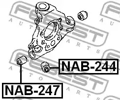 Втулка FEBEST NAB-247