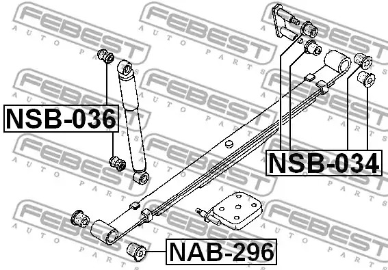 Втулка FEBEST NAB-296