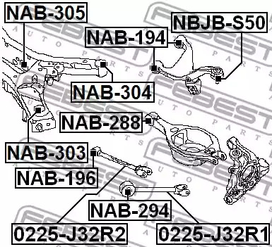 Подвеска FEBEST NAB-305