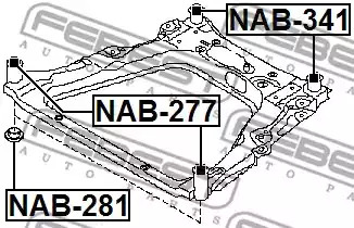 Подвеска FEBEST NAB-341