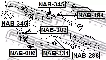 Подвеска FEBEST NAB-345