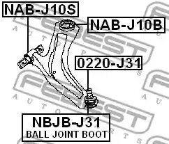 Подвеска FEBEST NAB-J10B