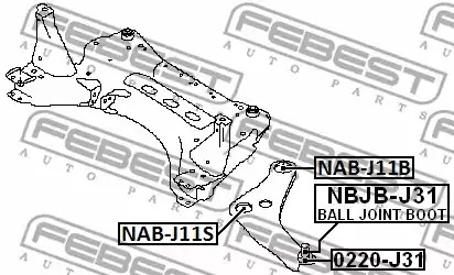 Подвеска FEBEST NAB-J11B