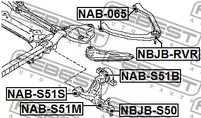 Подвеска FEBEST NAB-S51B