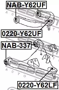 Подвеска FEBEST NAB-Y62UF