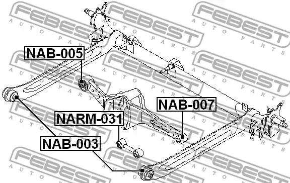 Рычаг независимой подвески колеса FEBEST NARM-031