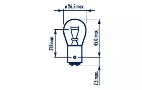 Лампа накаливания NARVA 17881 (P21/4W)