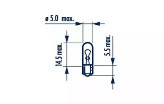 Лампа накаливания NARVA 17073 (W2,3W)