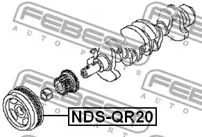 Ременный шкив FEBEST NDS-QR20