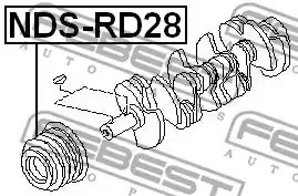 Ременный шкив FEBEST NDS-RD28