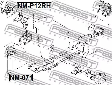 Подвеска FEBEST NM-P12RH