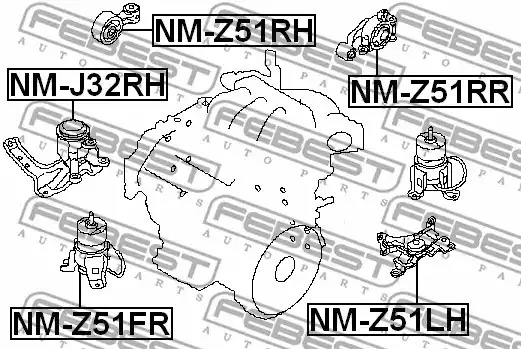 Подвеска FEBEST NM-Z51RH