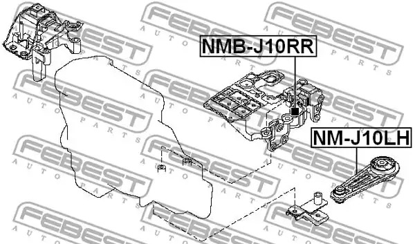 Подвеска FEBEST NMB-J10RR