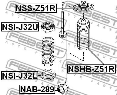 Защитный колпак / пыльник FEBEST NSHB-Z51R