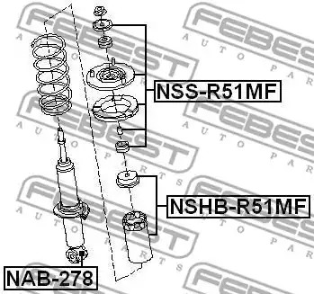 Подвеска FEBEST NSS-R51MF