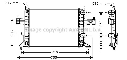 Теплообменник AVA QUALITY COOLING OLA2303