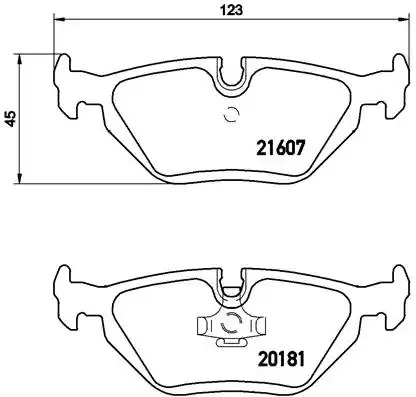 Комплект тормозных колодок BREMBO P 06 013 (20180, 20181, 21607, 21608, 7631D763, 7737D763)