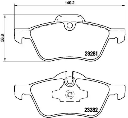 Комплект тормозных колодок BREMBO P 06 030 (23281, 7841D939)