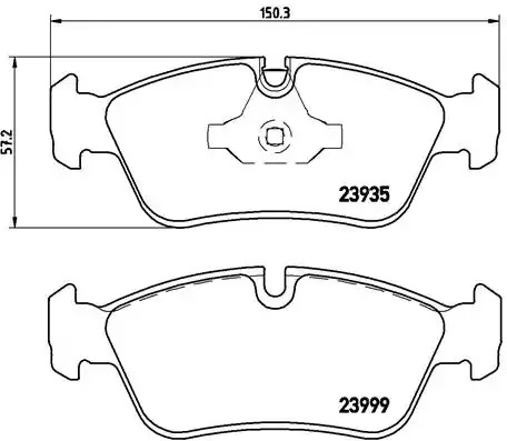 Комплект тормозных колодок BREMBO P 06 035 (23935, 23999, 8347D1228)