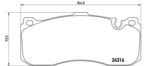 Комплект тормозных колодок BREMBO P 06 041 (24316, 8483D1371)