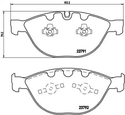 Комплект тормозных колодок BREMBO P 06 047 (23791, 23792, 7821D1151)