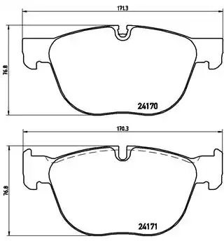 Комплект тормозных колодок BREMBO P 06 049 (24170, 24171, 8411D1294)