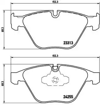 Комплект тормозных колодок BREMBO P 06 055 (23313, 24255, 7799D1260)