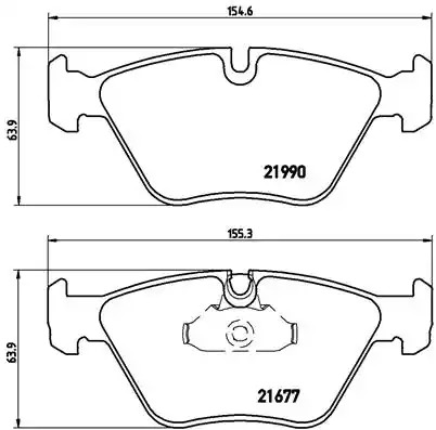 Комплект тормозных колодок BREMBO P 06 065 (21677, 21990, 7592D947)