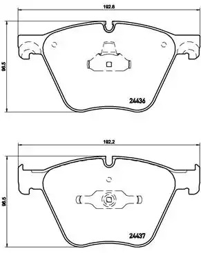 Комплект тормозных колодок BREMBO P 06 073