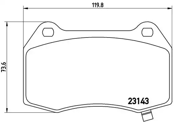 Комплект тормозных колодок BREMBO P 09 003 (23143, 7858D1053, 7958D1053)