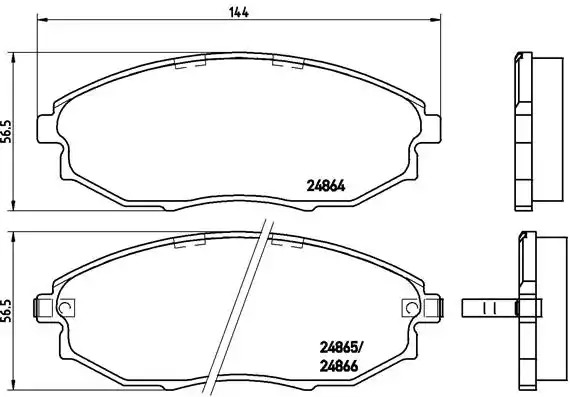 Комплект тормозных колодок BREMBO P 10 007 (24864, 24865, 24866, 7936D1031)