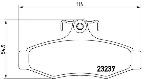 Комплект тормозных колодок BREMBO P 15 005 (23237, 7591D724, 7669D724)