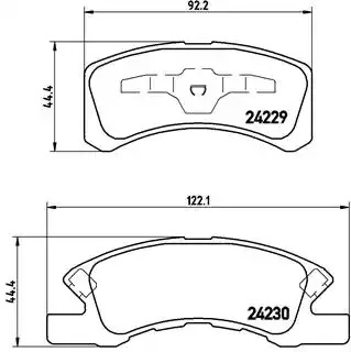 Комплект тормозных колодок BREMBO P 16 011 (24229, 24230)