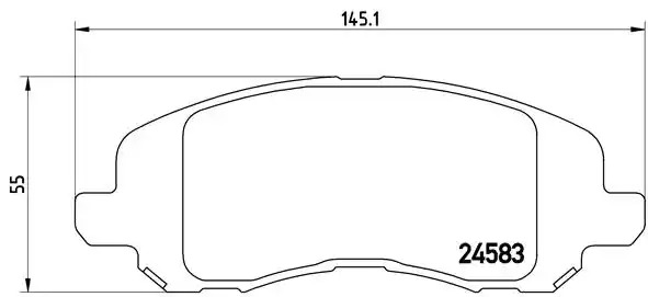 Комплект тормозных колодок BREMBO P 18 001 (24583, 7741D866, 8402D1285)